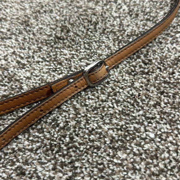 Leather crossbody handbag purse. Tan camel brown Nicoli made in Italy Genuine - Picture 12 of 13